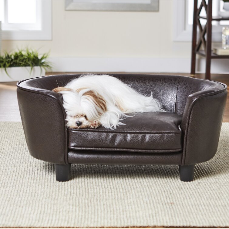 Leather store dog basket